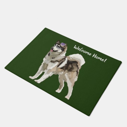Husky Dog Deurmat (Schuin)