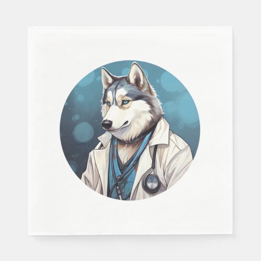 Husky Dog Doctor Servet (Voorkant)