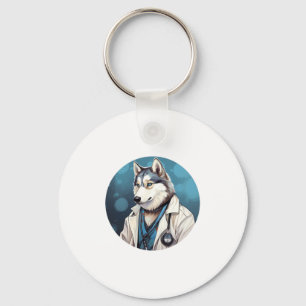 Husky Dog Doctor Sleutelhanger