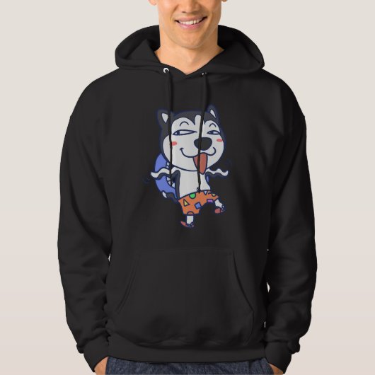 Husky Dog Expression Hoodie (Voorkant)