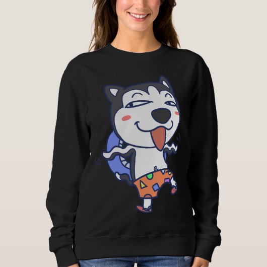Husky Dog Expression Trui (Voorkant)