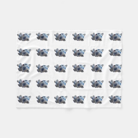 Husky Dog Fleece Blanket (Voorkant (Horizontaal))