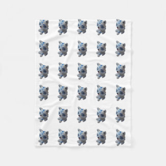 Husky Dog Fleece Blanket
