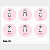 Husky Dog Gift Label, Valentijnsdag Party Ronde Sticker (Vel)