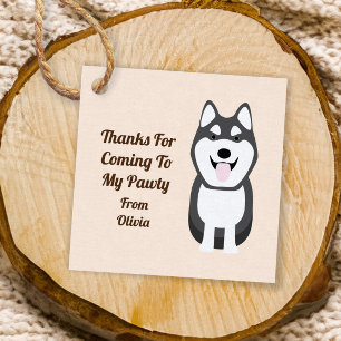 Husky Dog Gift Labels, Kinder partij Bedankjes Labels