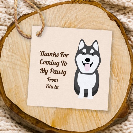 Husky Dog Gift Labels, Kinder partij Bedankjes Labels