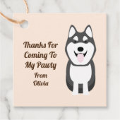 Husky Dog Gift Labels, Kinder partij Bedankjes Labels (Voorkant)