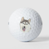 Husky Dog Golfballen (Voorkant)