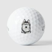 Husky dog golfballen (Voorkant)
