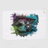 Husky Dog Golfhanddoek (Horizontaal)