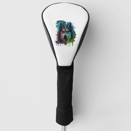 Husky Dog Golfheadcover (Voorkant)