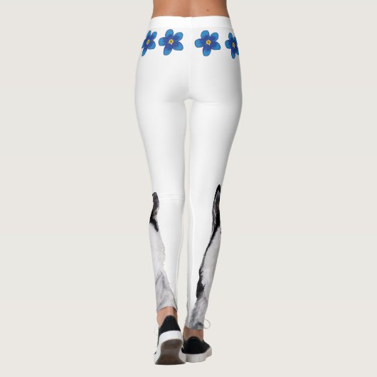 Husky Dog Happy Spring Aangepaste Leggings (Achterkant)