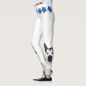 Husky Dog Happy Spring Aangepaste Leggings (Links)