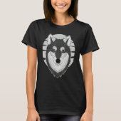 Husky dog imprint artwork face with Siberian Husky T-shirt (Voorkant)
