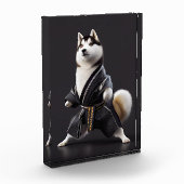 Husky Dog kent Karate, Husky Dog Karate Player Fotoblokken (Links)