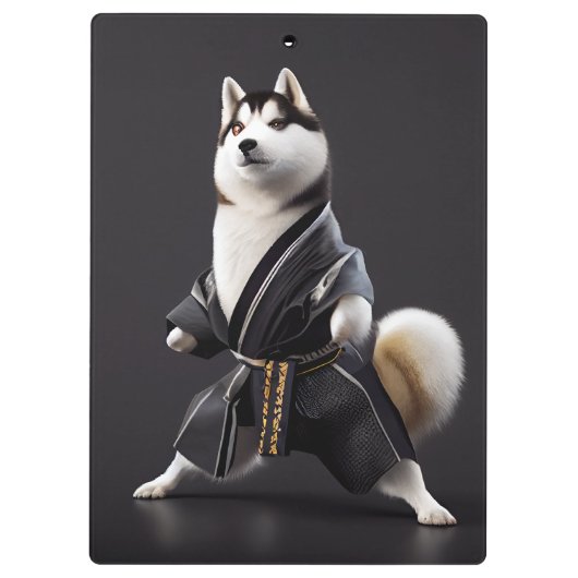Husky Dog kent Karate, Husky Dog Karate Player Klembord (Achterkant)
