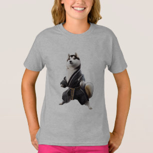 Husky Dog kent Karate, Husky Dog Karate Player T-shirt