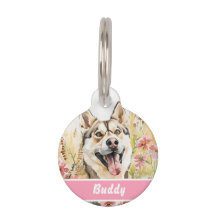 Husky Dog Label – Aangepaste Waterverf voor huisdi