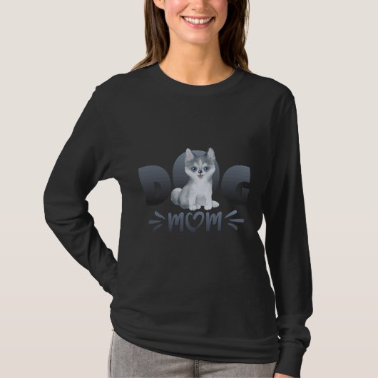 Husky Dog mama T-shirt (Voorkant)