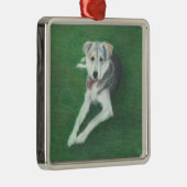 Husky Dog Metal Ornament (Rechts)