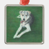 Husky Dog Metal Ornament (Voorkant)