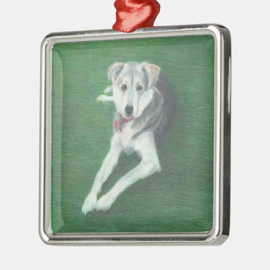 Husky Dog Metal Ornament (Links)