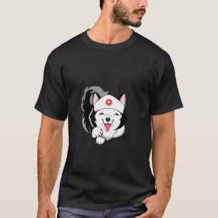 Husky Dog Nurse Appreciation International Nurse D T-shirt