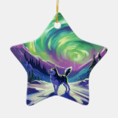 Husky Dog Ornament Pet Lover Gift, Pet Portrait (Voorkant)