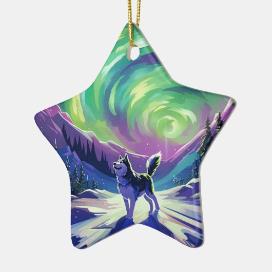 Husky Dog Ornament Pet Lover Gift, Pet Portrait (Links)