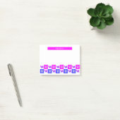 Husky Dog & Paw Hot Pink & Blue Silhouette Post-it® Notes (Kantoor)