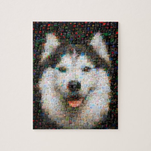 Husky Dog Photo Mosaic Legpuzzel (Verticaal)