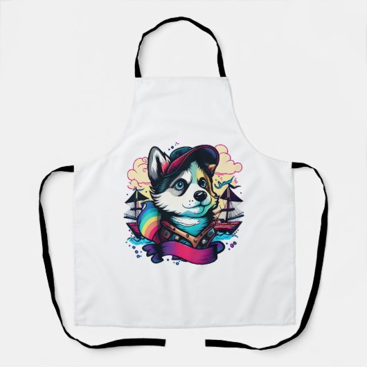Husky Dog Pirate Schort (Voorkant)