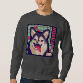Husky, dog Pixel Art, pixelart Trui (Voorkant)