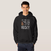 Husky Dog  Pizza  Dog Mom Hoodie (Voorkant volledig)