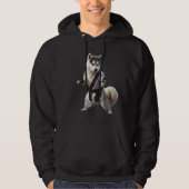 Husky Dog Play Karate, Karate Champion Husky Dog Hoodie (Voorkant)