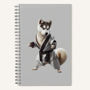 Husky Dog Play Karate, Karate Champion Husky Dog Notitieboek