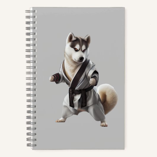 Husky Dog Play Karate, Karate Champion Husky Dog Notitieboek