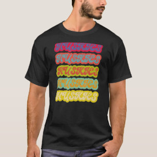 Husky Dog Retro 70's Vibe Design T-shirt