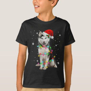 Husky Dog Santa Hat kerstboomkerstcadeautjes voor T-shirt