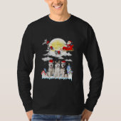 Husky Dog Santa Sleigh Christmas Lover  T-shirt (Voorkant)