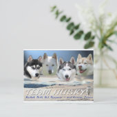 husky dog sleping briefkaart (Staand voorkant)