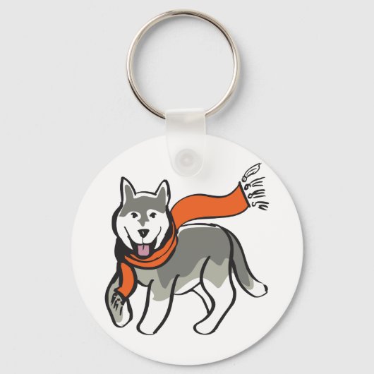 Husky Dog Sleutelhanger (Voorkant)