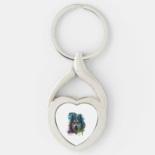 Husky Dog Sleutelhanger (Voorkant)