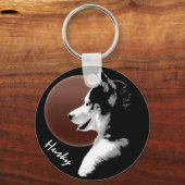 Husky Dog Sleutelhangers Custom Husky Pup Sleutelh (Voorkant)