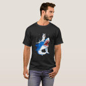 Husky Dog Space Galaxy T-shirt (Voorkant volledig)