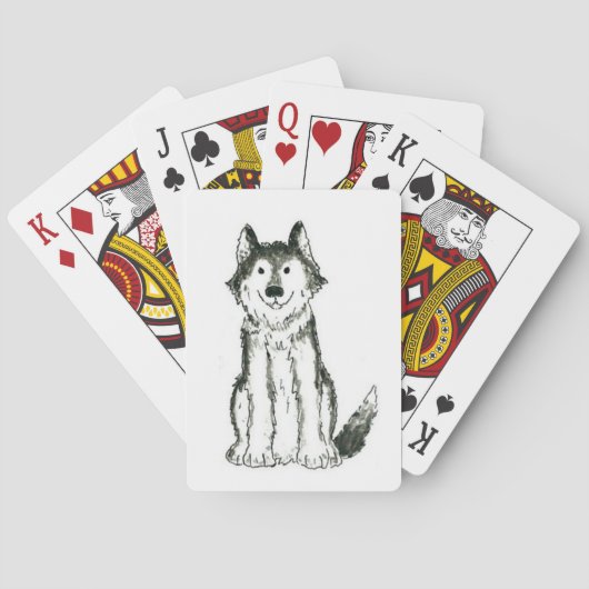 Husky Dog-speelkaarten Pokerkaarten (Achterkant)