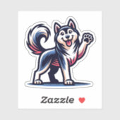 Husky Dog Sticker (Vel)