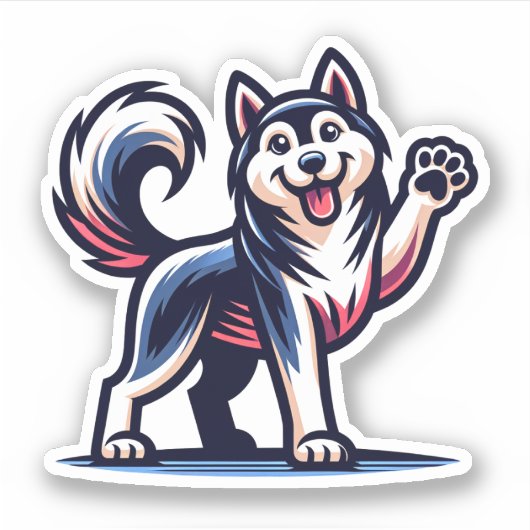 Husky Dog Sticker (Voorkant)