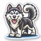 Husky Dog Sticker (Voorkant)