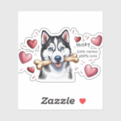 Husky dog sticker (Vel)